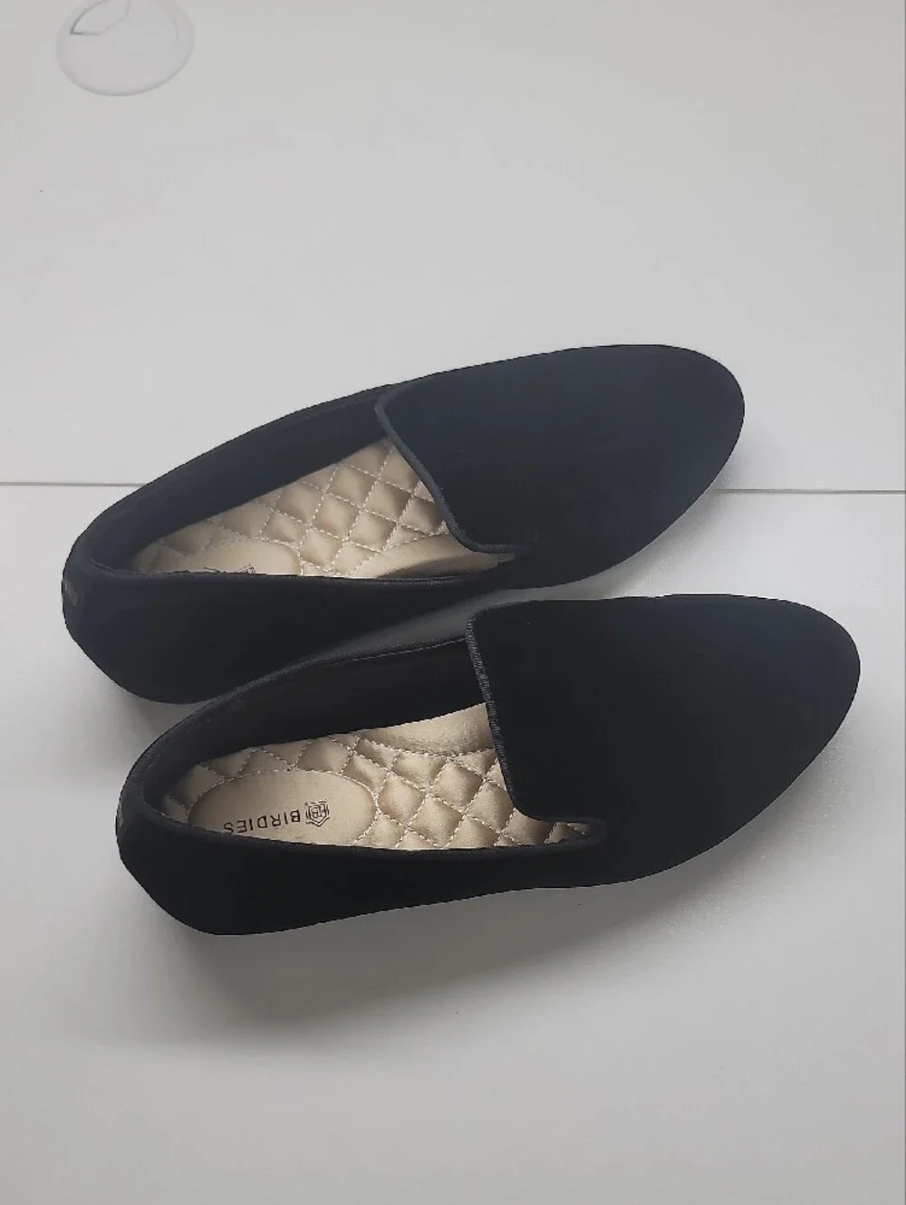Birdies The Starling Black Velvet Slip-On Loafers Size 6.5